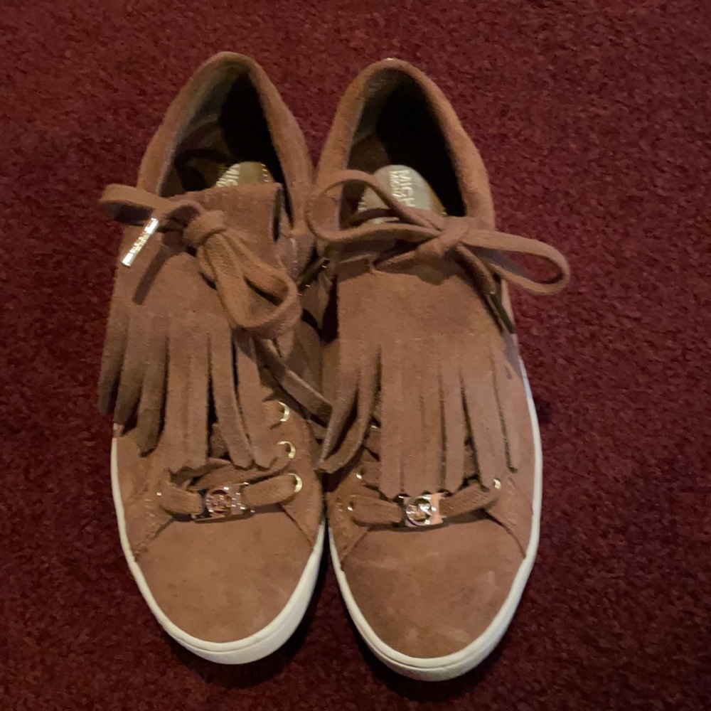 Michael Michael Kors Keaton Fringed Suede Sneakers Size 5.5